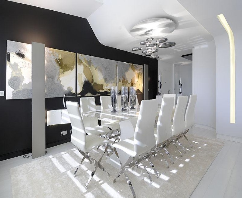 艺术时尚极简现代设计风格餐厅装修效果图