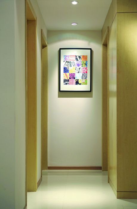 撞色现代简约设计过道 - 效果图