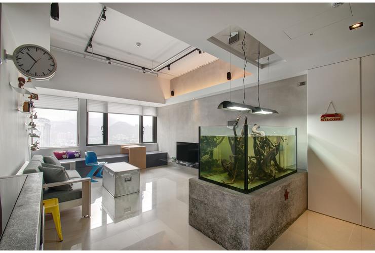 简约工业风家居养殖缸创意设计装修案例图 - 效果图