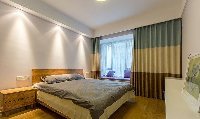 复古北欧装修卧室窗帘效果图