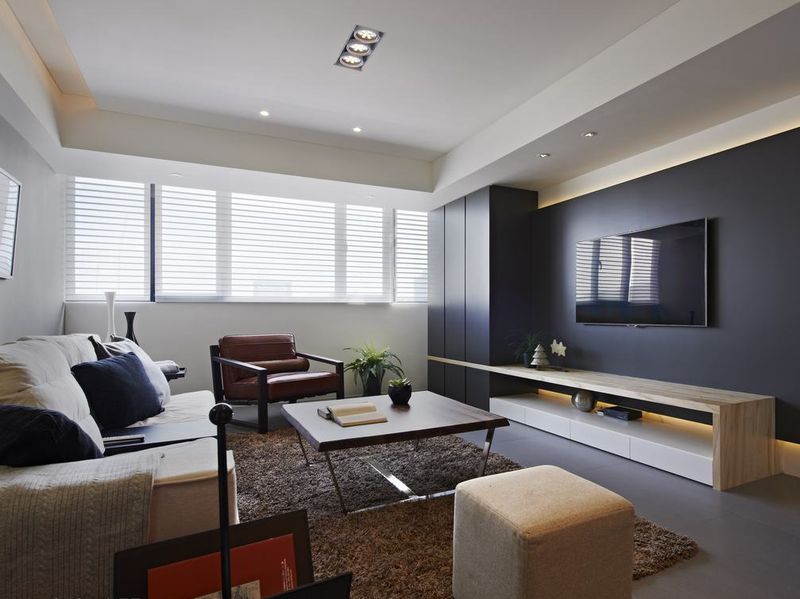 恬淡雅趣现代三居客厅图片