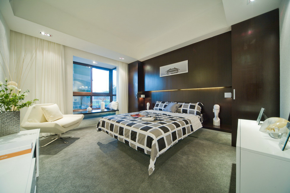 雅致摩登现代装潢三居卧室设计效果图 雅致摩登现代装潢三居卧室设计效果图