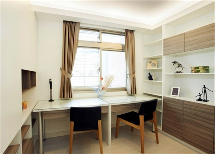 现代简约二居室书房装潢效果图