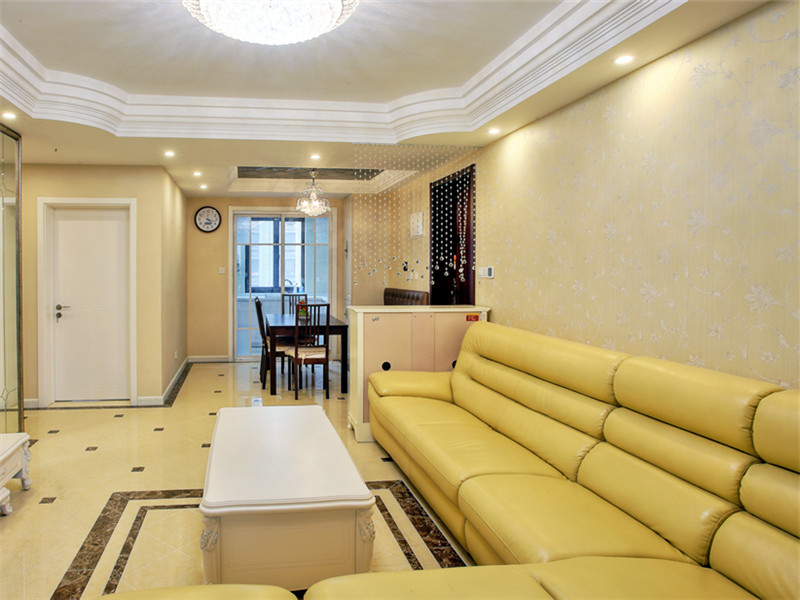 120平现代田园三居室之客厅沙发搭配效果图