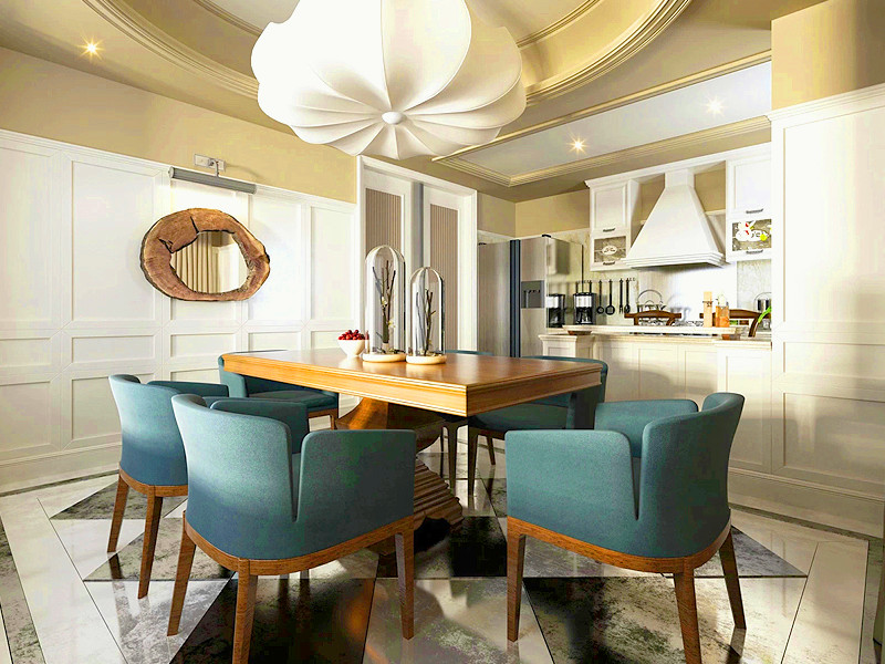 个性化现代创意家居装修餐厅吊顶图