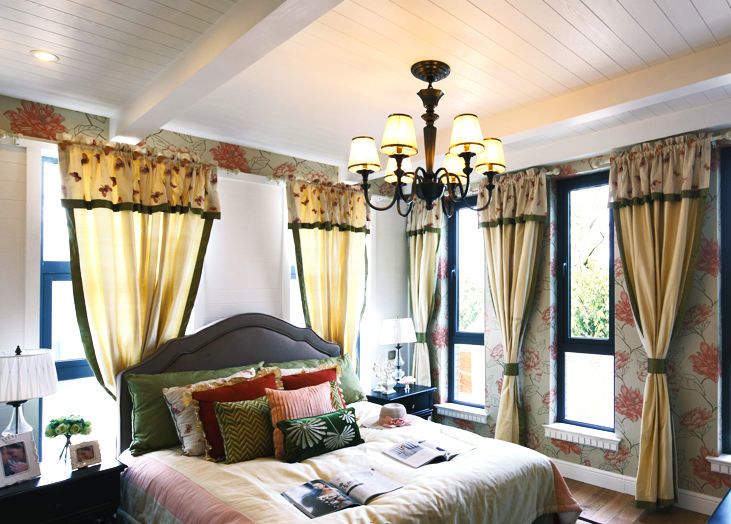 清晰欧式田园豪宅卧室装修效果图