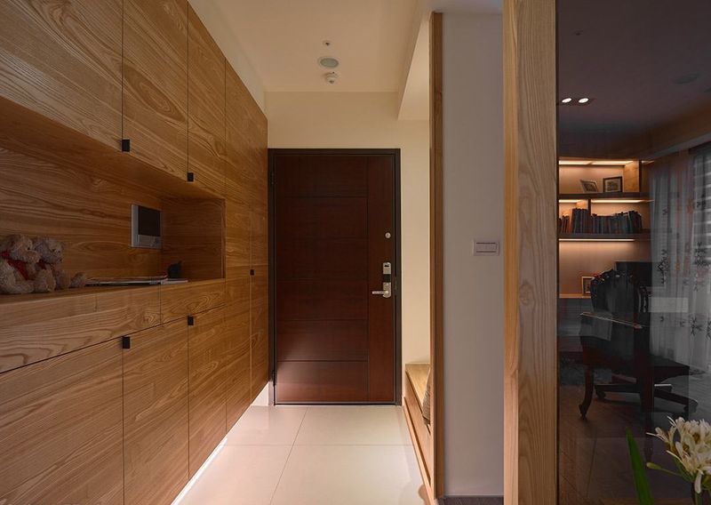 简约田园木质玄关大全