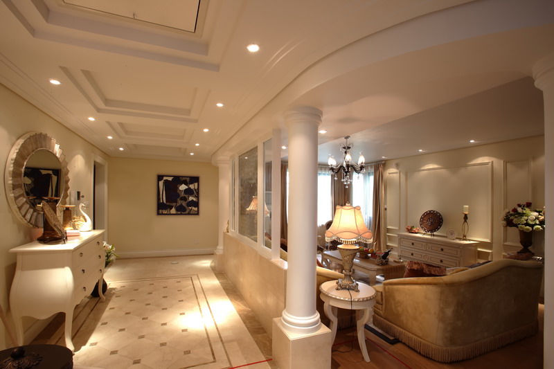 浪漫唯美简欧风格过道吊顶设计图 - 效果图