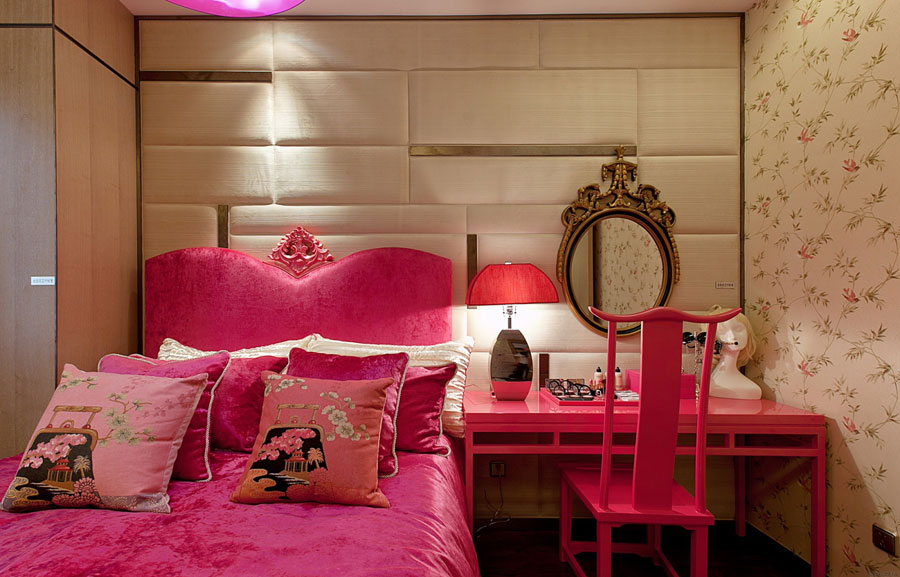 甜美简欧公主房效果图