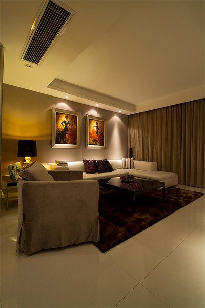 低奢现代欧式客厅背景墙效果图