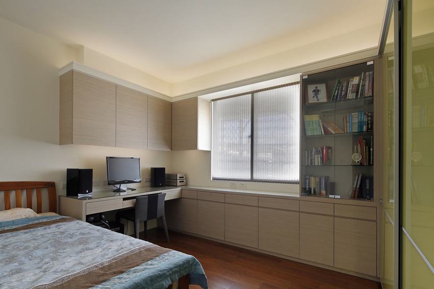 简约风格卧室书房设计 - 效果图