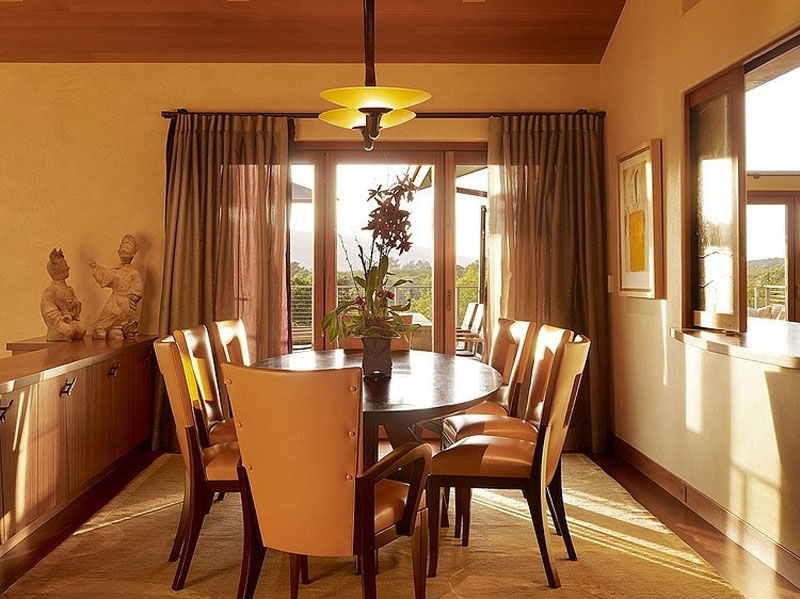 优雅自然美式公寓住宅室内餐厅效果欣赏图