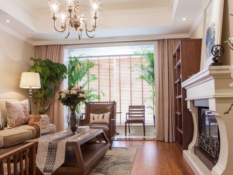 简洁、光鲜复古美式三居之客厅 简洁、光鲜复古美式三居之客厅