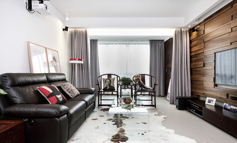 原始北欧风格四室一厅客厅背景墙装修设计效果图 原始北欧风格四室一厅客厅背景墙装修设计效果图