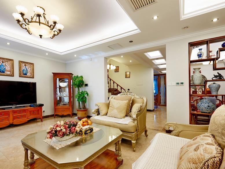 经典温暖中西混搭别墅软装效果图