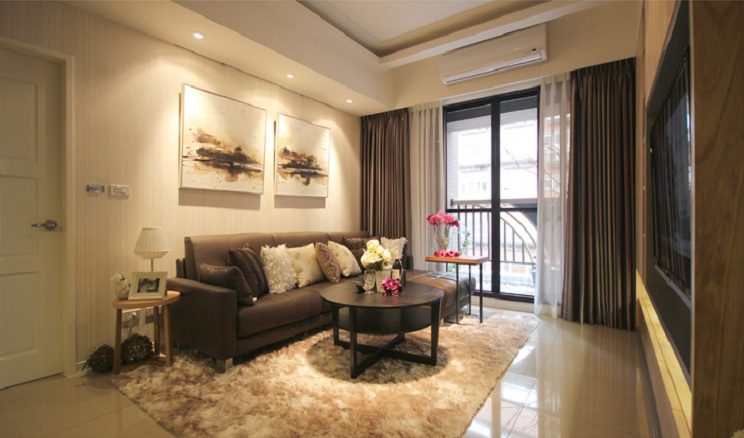 素雅现代两居客厅家装图 - 效果图