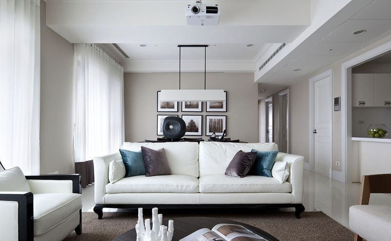 宁静简约客厅沙发装饰效果图