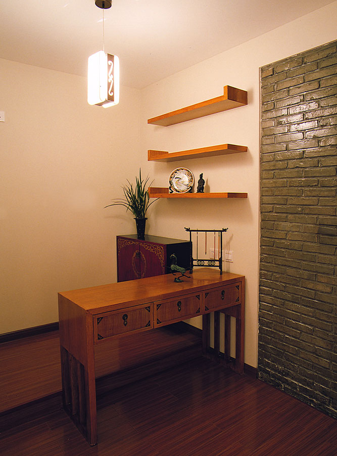 竹林生态中式风格书房效果图欣赏