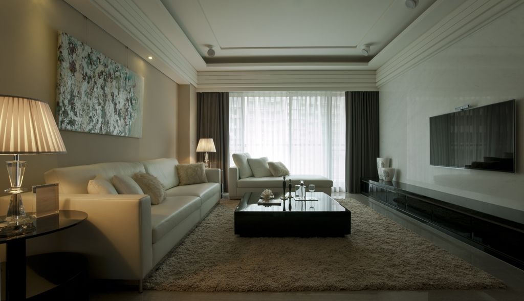 新古典风格客厅沙发电视背景墙装修效果图 新古典风格客厅沙发电视背景墙装修效果图