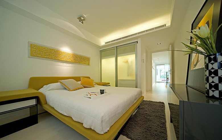 优雅简约现代家居主卧装修欣赏图 - 效果图