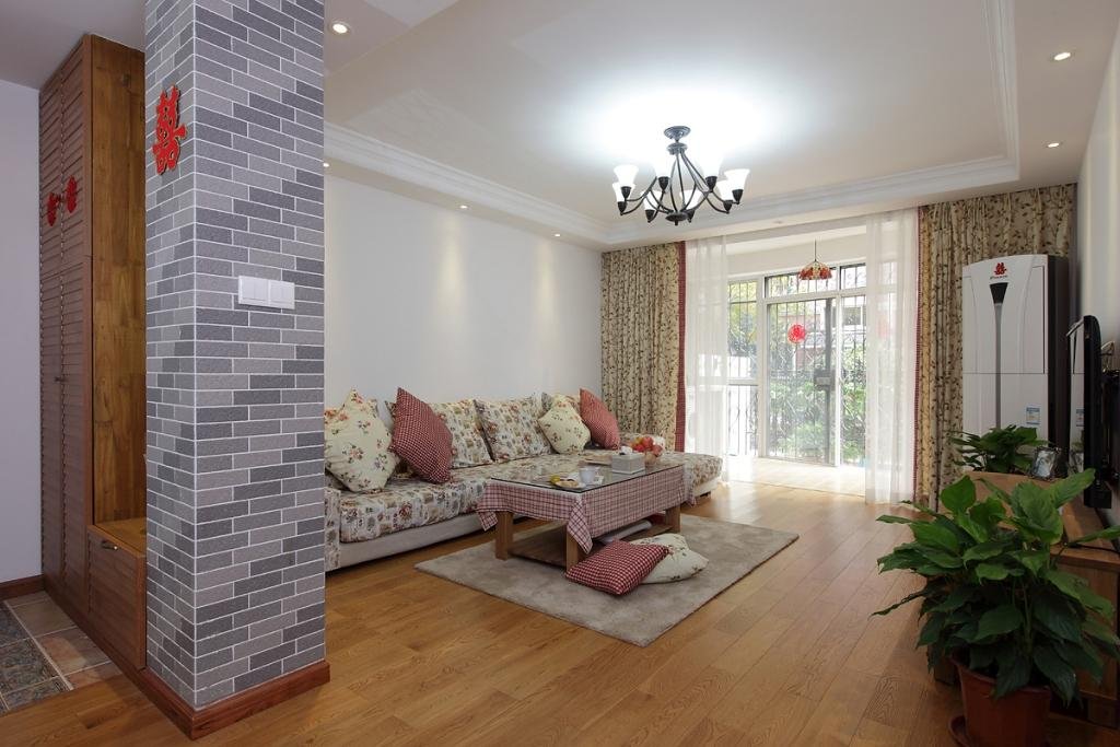 简朴田园风格婚房客厅装修欣赏图 - 效果图