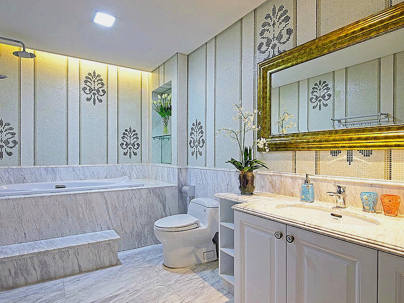 时尚精美现代简约马赛克卫生间装饰效果图