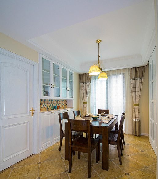 简约美式地中海餐厅效果图