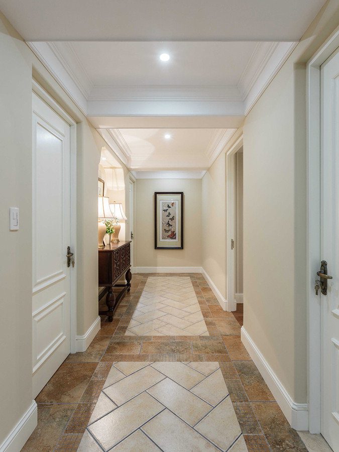 简约美式风格家居过道吊顶设计 - 效果图