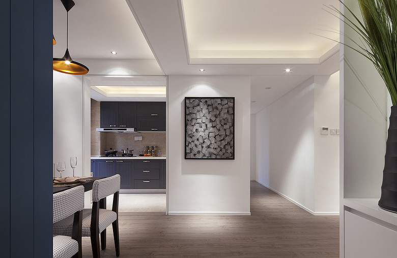 150平现代时尚过道设计效果图