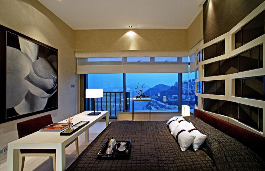 简洁前卫海景豪宅现代卧室装修案例 - 效果图