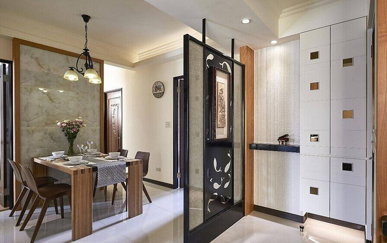 原木北欧餐厅新古典隔断效果图 原木北欧餐厅新古典隔断效果图