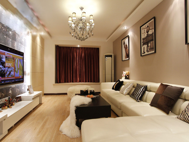 现代简约混搭风客厅整体效果图 现代简约混搭风客厅整体效果图