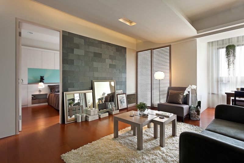 精致典雅现代客厅背景墙效果图