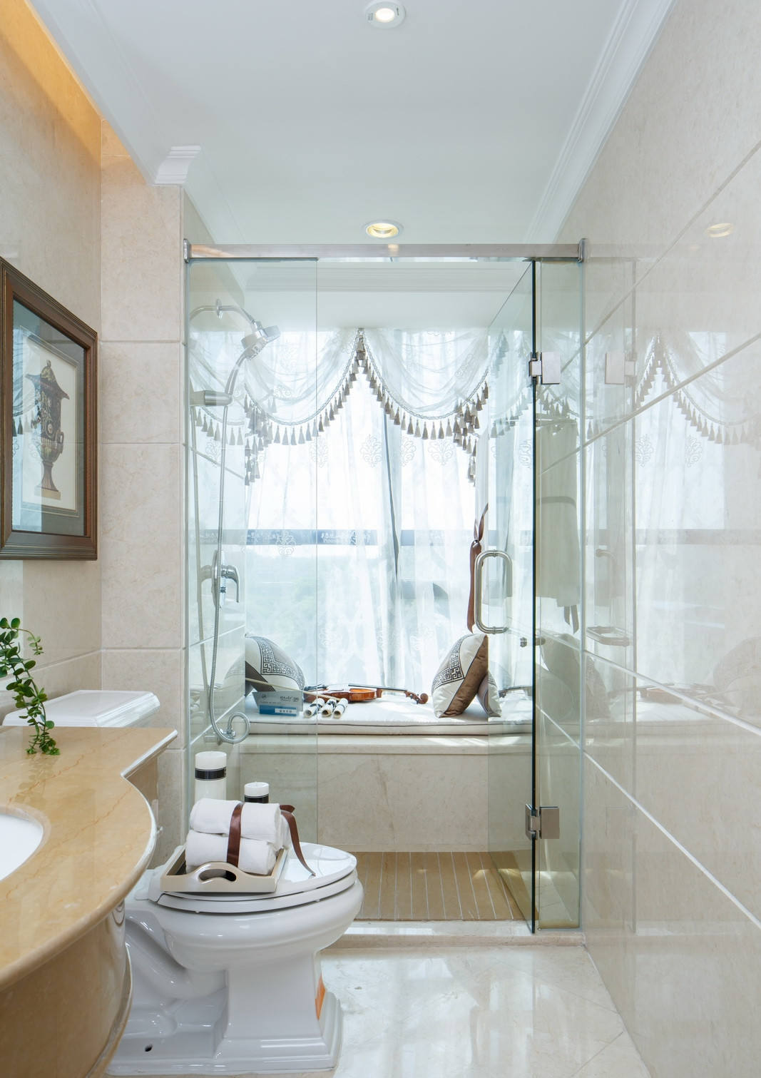 简洁明亮之简欧卫生间装潢图 简洁明亮之简欧卫生间装潢图