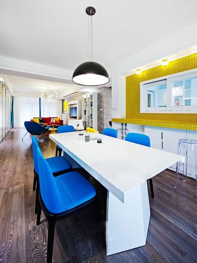 炫彩现代波普风餐厅马赛克背景墙图片