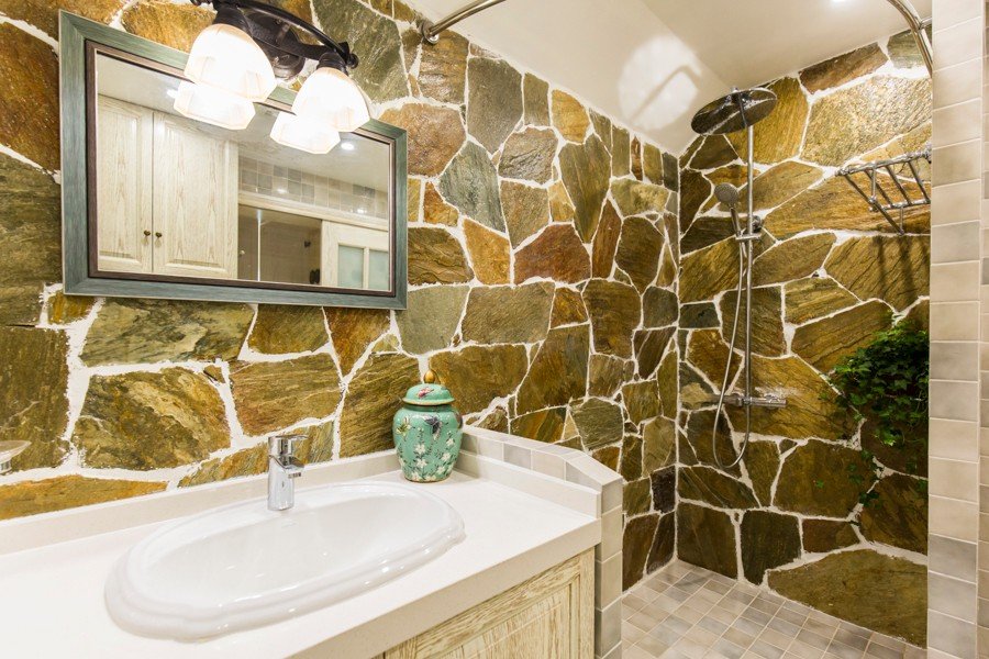 现代田园风卫生间效果图