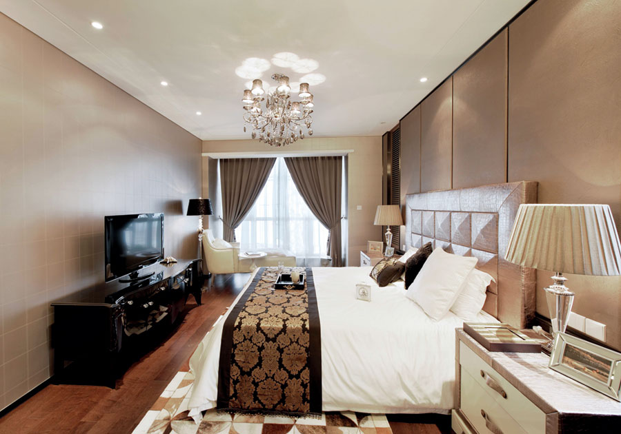 简洁时尚现代风格家装卧室案例图