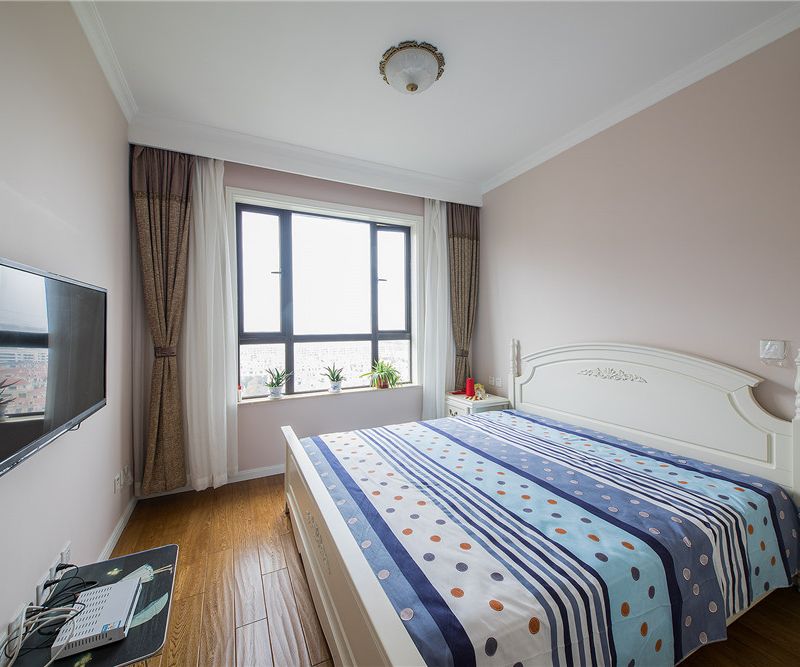 清爽简约美式风格卧室设计装饰效果图