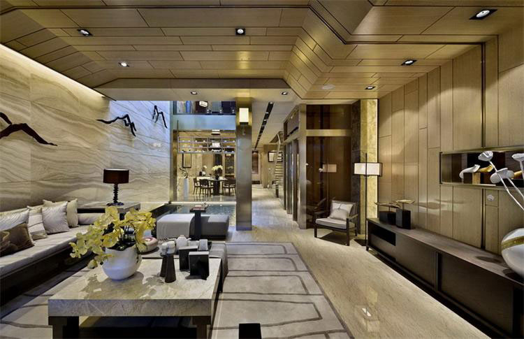 中式风格客厅豪华装修效果图