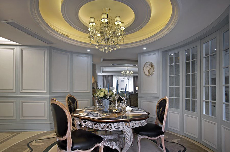 150平梦幻高端欧式风格餐厅设计效果图 150平梦幻高端欧式风格餐厅设计效果图