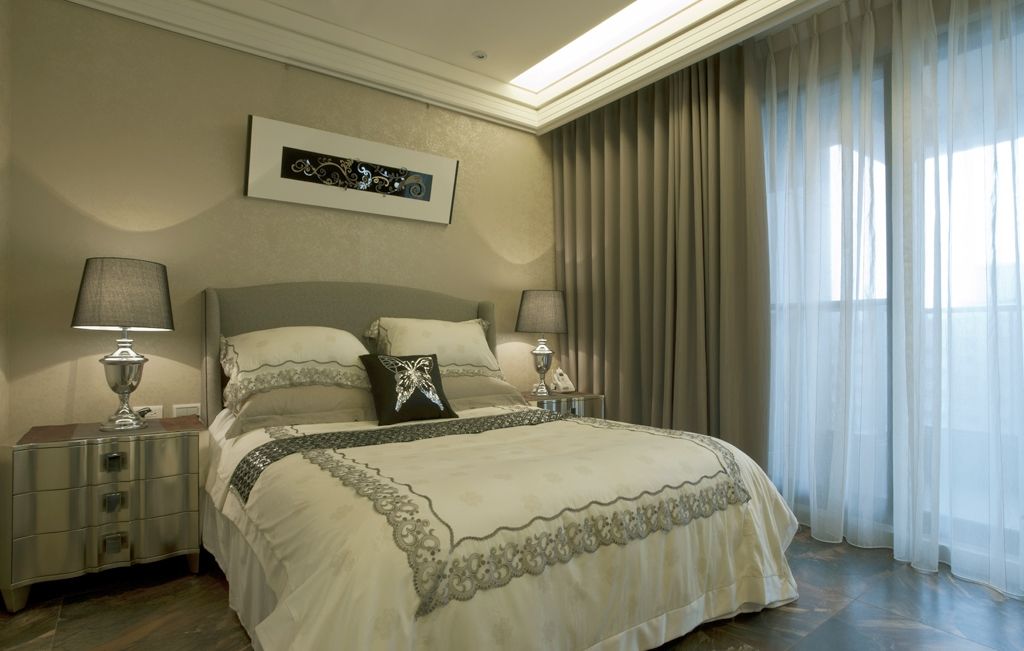 古典二居室卧室床头背景墙效果图 古典二居室卧室床头背景墙效果图