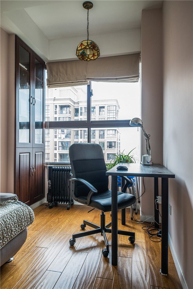 简约明亮美式风格书房窗户设计效果图