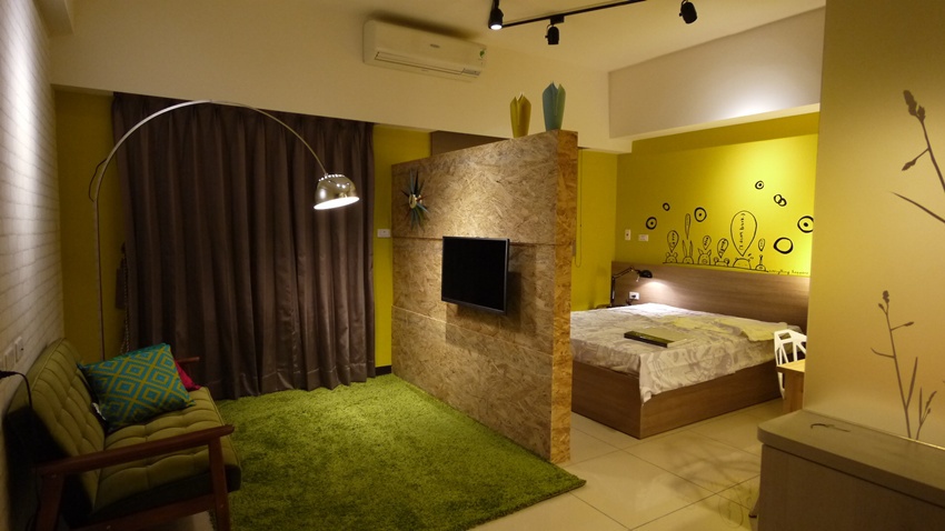 简约混搭小户型家装隔断图 - 效果图