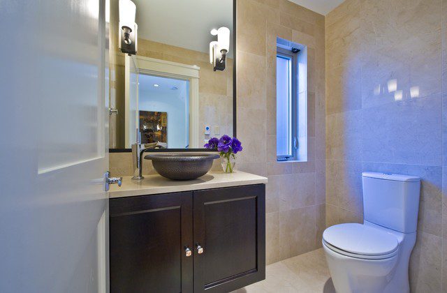 简约风卫生间洗手台装饰 - 效果图