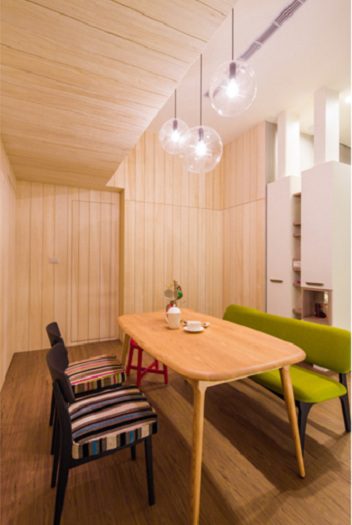 清新纯木简约餐厅装饰效果图