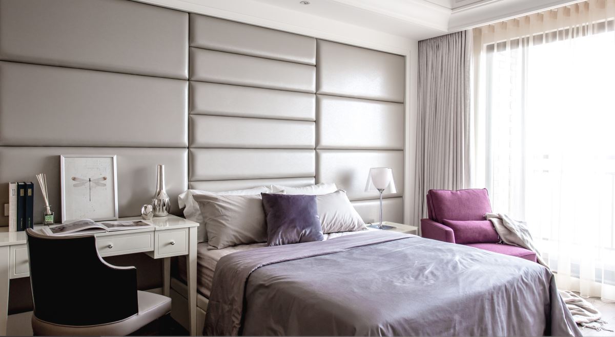 中式现代设计装修风格卧室书桌放置图