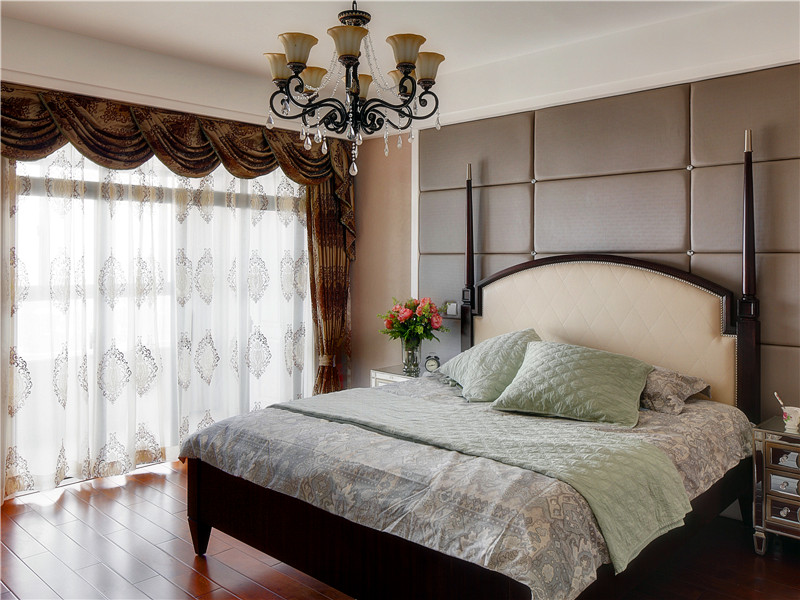 现代美式田园风格卧室灯具装饰效果图