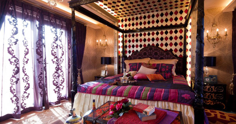 东南亚风情双人床主卧效果图