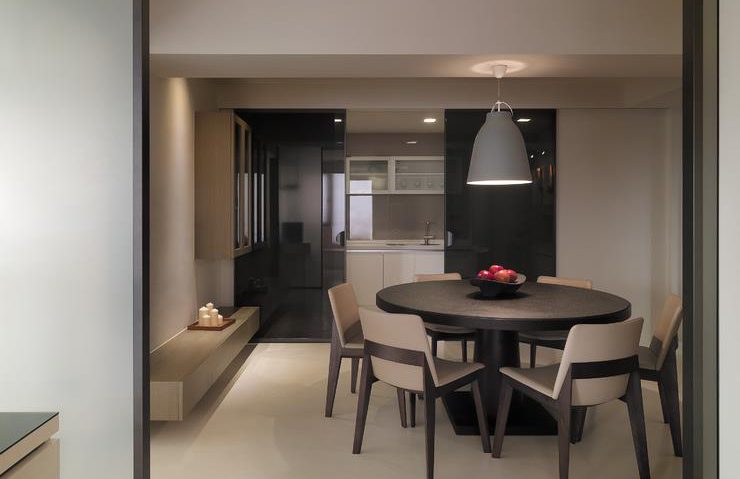 简约现代风 餐厨房隔断设计 - 效果图