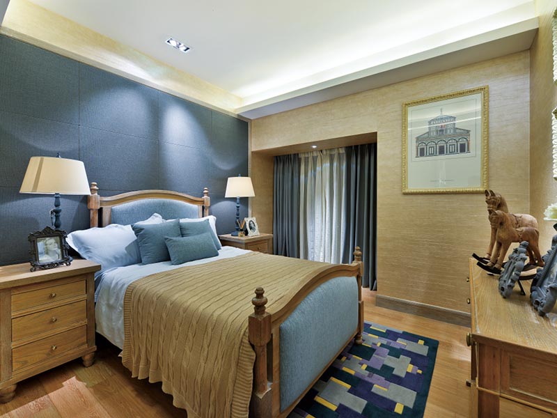 蓝色清新田园风格儿童房装饰效果图 蓝色清新田园风格儿童房装饰效果图